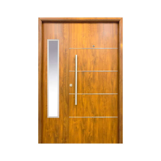 Puerta y Media Deluxe Wood con Vidrio y detalles