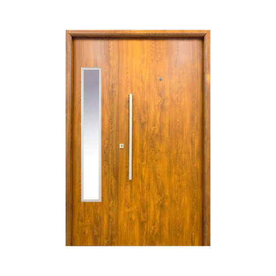 Puerta y Media Deluxe Wood Lisa con Vidrio